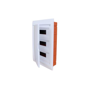 Tableau d'encastrement 4 modules avec cadre blanc et porte blanc 335x510x80mm IP40 FAEG - FG14636 Tableau d'encastrement 4 modules avec cadre blanc et porte blanc 335x510x80mm IP40 FAEG - FG14636