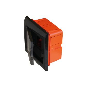 Tableau encastrable 4 modules avec cadre noir et porte fumée 160 x 170 x 75 IP40 FAEG - FG14704 Tableau encastrable 4 modules avec cadre noir et porte fumée 160 x 170 x 75 IP40 FAEG - FG14704
