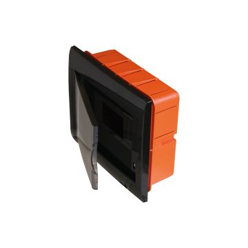 Tableau d'encastrement 8 modules avec cadre noir et porte fumée 255x215x80mm IP40 FAEG - FG14708 Tableau d'encastrement 8 modules avec cadre noir et porte fumée 255x215x80mm IP40 FAEG - FG14708