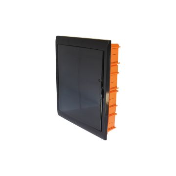 Tableau d'encastrement 54 modules avec cadre noir et porte fumée 450x510x100mm IP40 FAEG - FG14754 Tableau d'encastrement 54 modules avec cadre noir et porte fumée 450x510x100mm IP40 FAEG - FG14754