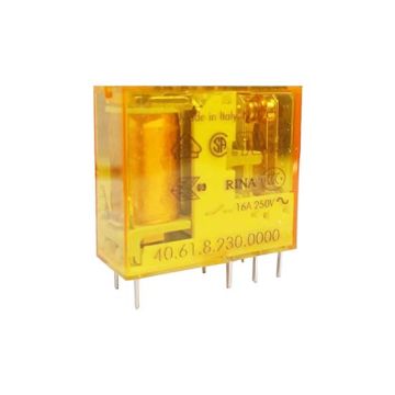 Mini relais Finder Type 40.61 pour circuit imprimé 1 échangeur enfichable 16A bobine 230VAC alterné 406182300000 Mini relais Finder Type 40.61 pour circuit imprimé 1 échangeur enfichable 16A bobine 230VAC alterné 406182300000