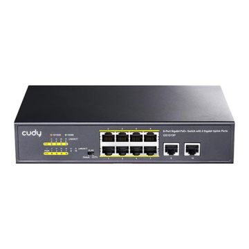 Commutateur réseau PoE+ Gigabit à 8 ports avec 2 ports uplink Gigabit 120W non-gérable Cudy GS1010P Commutateur réseau PoE+ Gigabit à 8 ports avec 2 ports uplink Gigabit 120W non-gérable Cudy GS1010P