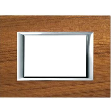 BTICINO axolute - Assiette rectangulaire 3P en bois de teck BTICINO axolute - Assiette rectangulaire 3P en bois de teck
