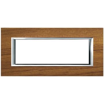 Bticino axolute - Assiette 6P en bois de teck HA4806LTK Bticino axolute - Assiette 6P en bois de teck HA4806LTK