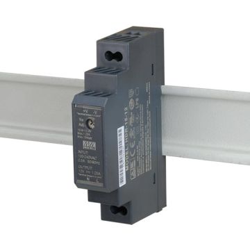 MeanWell HDR-15-24 Alimentation ultra-mince pour montage sur rail DIN sortie unique 15,2W 24V 0,63A
