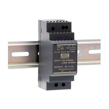 MeanWell HDR-30-12 Alimentation ultra-mince pour montage sur rail DIN sortie unique 24W 12V 2A