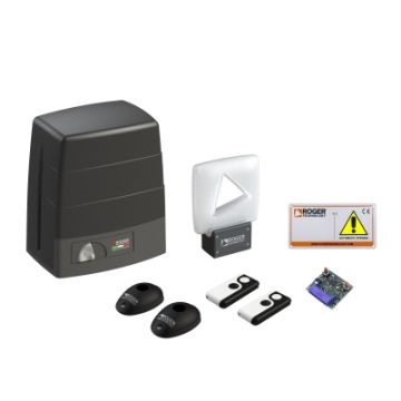Kit automatisme pour portail coulissant Roger moteur brushless haute vitesse 24v 400Kg BM30/326/HS