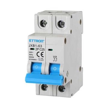 ETTROIT JX122560 Disjoncteur automatique 2P 25A 220V 2 modules DIN ETTROIT JX122560 Disjoncteur automatique 2P 25A 220V 2 modules DIN