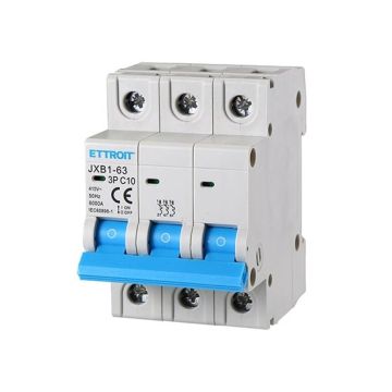 ETTROIT Disjoncteur automatique 3P 10A 220V 380V 3 modules DIN JX131060