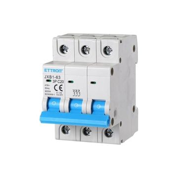 Ettroit Interrupteur magnéto-thermique automatique 3P 20A 380V 3 modules DIN JX132060