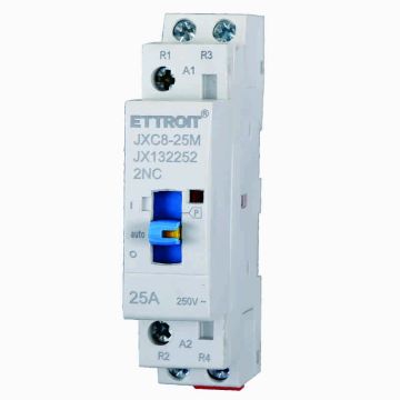 ETTROIT JX132252 Contacteur AC domestique 2P 25A 220v 2NC 50hz DIN avec interrupteur de commande manuel