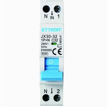 ETTROIT interrupteur magnétique thermique 1P+N 32A 220V 6KA JX153260
