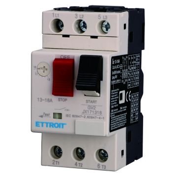 Protection moteur thermomagnétique réglable ETTROIT 13–18 A triphasé GV2 - JX171318