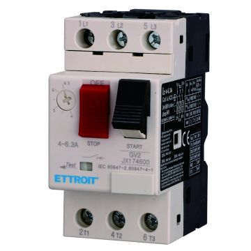 Protection moteur thermomagnétique réglable ETTROIT 4–6,3 A triphasé GV2 - JX174600