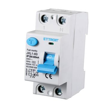 ETTROIT Disjoncteur à courant résiduel pur 2P 25A 300mA 220V 6KA - JX322563