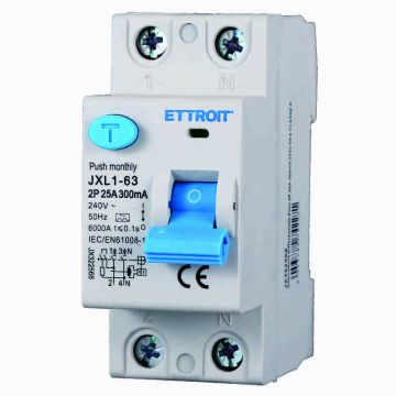 ETTROIT JX322568 Interrupteur différentiel pur 2P 25A 300mA 220V-6KA CLASSE A