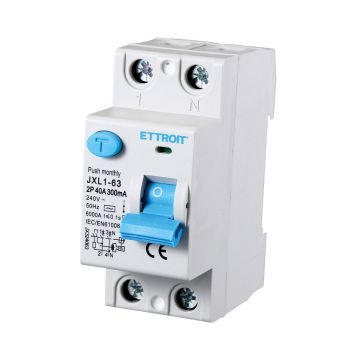 ETTROIT Interrupteur Différentiel Pur 2P 40A 300mA 220V 6KA - JX324063