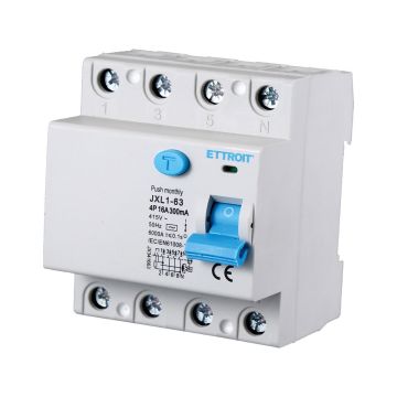 ETTROIT Disjoncteur différentiel pur 4P 16A 300mA 380V 6KA - JX341663
