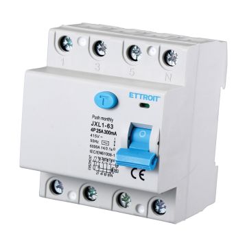 ETTROIT Disjoncteur différentiel pur 4P 25A 300mA 380V 6KA - JX342563