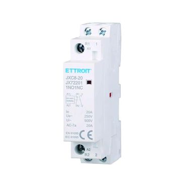 Contacteur modulaire ETTROIT DIN AC 2P 220V 20A 1 contact NO + 1 contact NF - JX72201