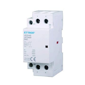 Contacteur modulaire ETTROIT DIN 2P AC 220V 40A 2 contacts NO 2NO - JX72400