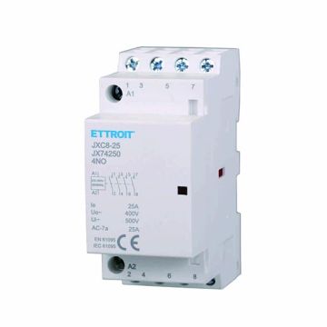 Contacteur modulaire ETTROIT DIN AC 4P 220V 25A 4 contacts NO 4NO - JX74250