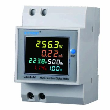 ETTROIT JXDA-04 - Compteur de courant Compteur numérique 6 en 1 AC40-300V 100A Voltmètre Ampèremètre Din Rail