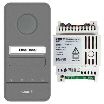 Kit interphone de base CAME - Platine de rue grise LHS/A01 X1 + alimentation VAS/101 - 8K40CA-029 Kit interphone de base CAME - Platine de rue grise LHS/A01 X1 + alimentation VAS/101 - 8K40CA-029
