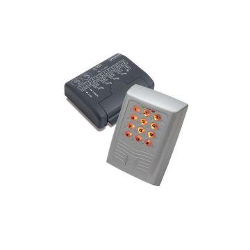 Kit clavier aluminium rétroéclairé Cardin DKS1000 + interface décodeur d&#39;automatisme de portail 4ch