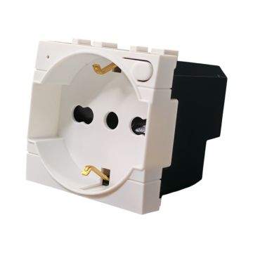 Prise Schuko connectée ETTROIT 16A WiFi avec suivi de la consommation, compatible BTicino Living Light White - TUYA Smart LBWF2102