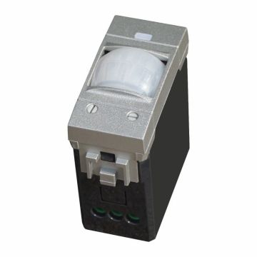 Détecteur de mouvement ETTROIT 1 module gris avec réglage de l&#39;heure et de la luminosité, compatible avec BTicino Living – Réf. LG1800