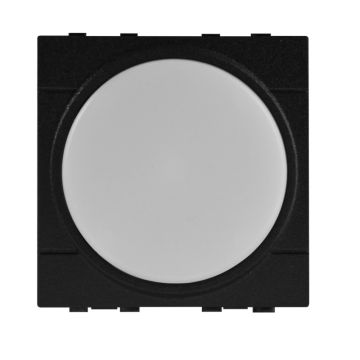 ETTROIT Balustrade LED 2 modules 220 V 4000 K avec interrupteur marche/arrêt, compatible avec Bticino Living, noir – LN0322