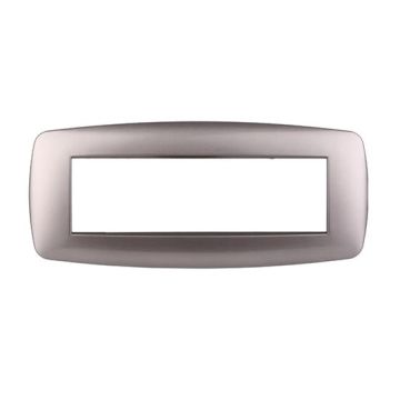 Ettroit Plaque compatible Bticino Livinglight 7 modules slim plastique, couleur titane - LN87708