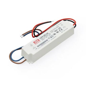 Meanwell LPV-20-24 Alimentation à découpage à sortie unique 24V 20W 0,84A étanche IP67