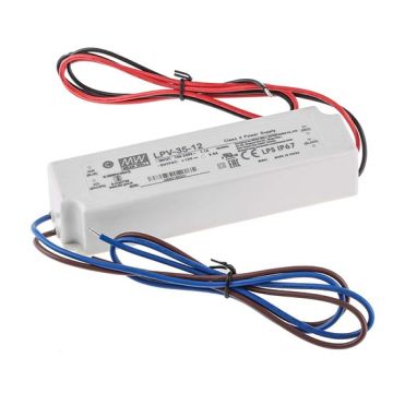 Meanwell LPV-35-12 Alimentation à découpage à sortie unique 12V 36W 3A étanche IP67