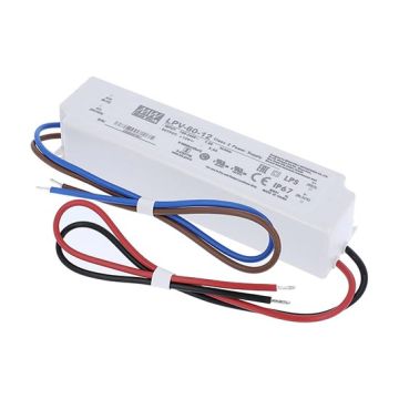 LPV-60-12 Alimentation à découpage à sortie unique Meanwell 12V 60W 5A étanche IP67