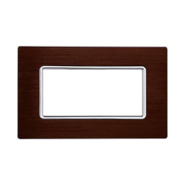 ETTROIT MT86410 Plaque Aluminium Série Solaire 4P Couleur Bronze Compatible avec Bticino Matix