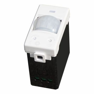 Module de détecteur de mouvement ETTROIT 1 blanc avec réglage de l&#39;heure et de la luminosité, compatible avec BTicino Matix – Réf. MT1800