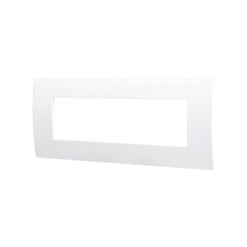 Plaque ETTROIT série Venus, 7 places en plastique blanc, compatible avec la série Vimar Arkè