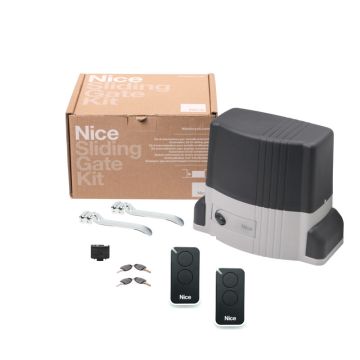 Kit d&#39;automatisation pour portail coulissant Nice TH1500KCE 1500 kg THOR avec 2 télécommandes et accessoires