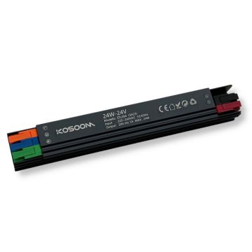 Alimentation à découpage KOSOOM SA23 Mini Slim 24 V 1 A 24 W, boîtier métallique IP20 avec potentiomètre.