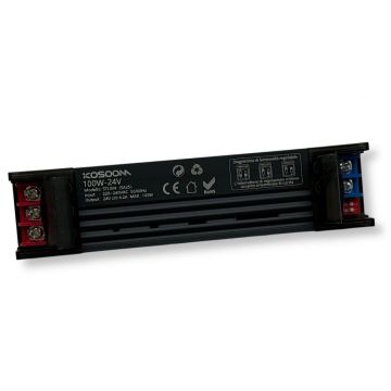 Alimentation à découpage KOSOOM SA25 Mini Slim 24 V 100 W 4,16 A à intensité variable IP20 avec réglage de la luminosité