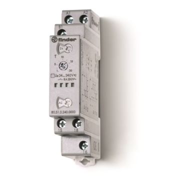 FINDER SÉRIE 80 Minuterie modulaire 8 A 21v/230v relais temporisé pour éclairage d'escalier 805102400000 FINDER SÉRIE 80 Minuterie modulaire 8 A 21v/230v relais temporisé pour éclairage d'escalier 805102400000
