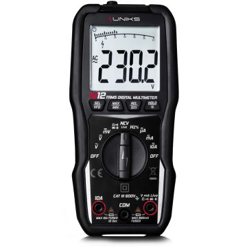 UNIKS M12 – Multimètre numérique compact TRMS 600 V/10 A, Cat III