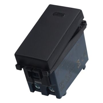 Interrupteur unipolaire ETTROIT 1P 16A couleur noir compatible avec Vimar Arke VA0401