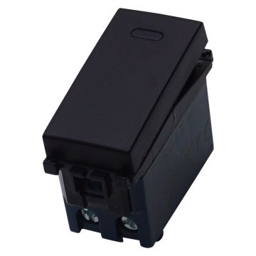 Interrupteur inverseur ETTROIT 1P 16A Couleur noire, compatible avec Vimar Arke, VA0801