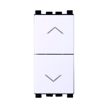 Bouton poussoir double ETTROIT 1P+1P 10A couleur BLANC Compatible avec Vimar Arke VA1202B