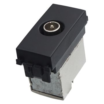Connecteur TV mâle ETTROIT, couleur noire, compatible avec Vimar Arke VA2250