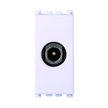 Connecteur TV mâle ETTROIT, couleur blanche, compatible avec Vimar Arke VA2250B
