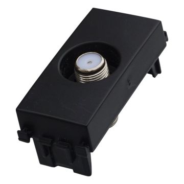 Prise TV Satellite ETTROIT SAT Vis Type F Couleur Noire Compatible Avec Vimar Arkè VA2252